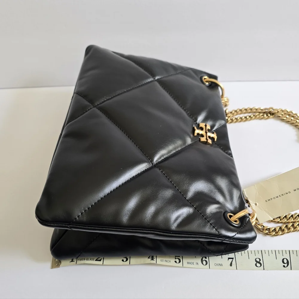 Tory Burch Small Kira Diamond Leather Crossbody Bag Black - Picture 9 of 10
